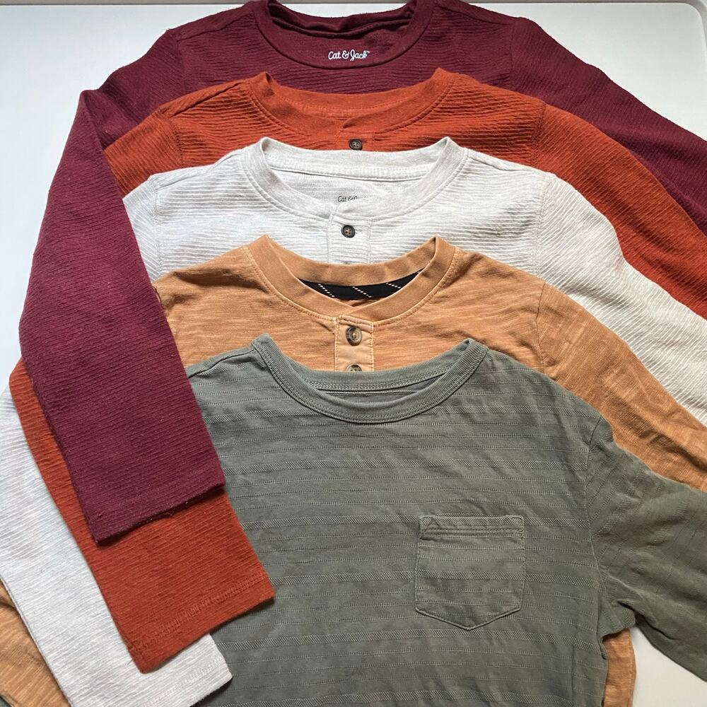 Long Sleeve Shirt Henley Bundle Cat & Jack & Art Class
